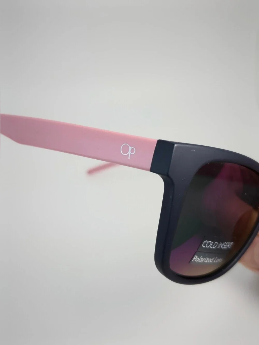OP. Ocean Pacific.Navy Pink Frame Sunglasses with Blue Mirrored Polarized Lenses